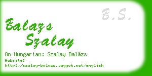 balazs szalay business card